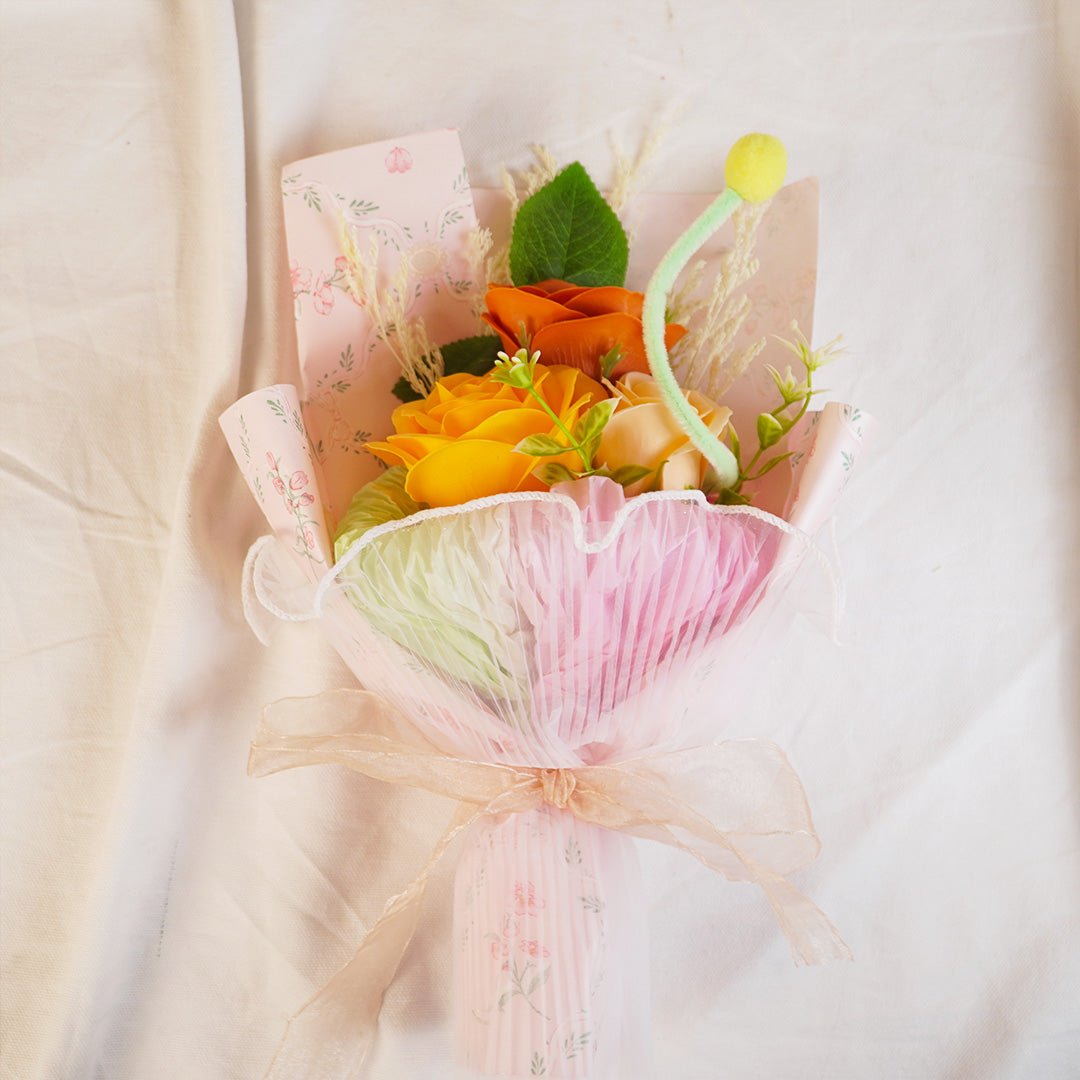 Handcrafted Artificial Rose Bouquet - Memories InsiteYELLOW ROSES